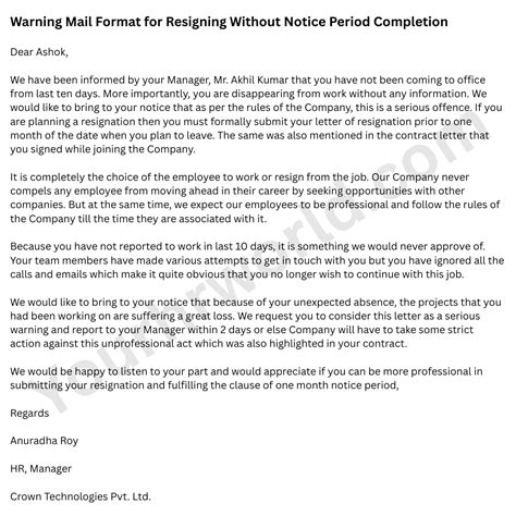 Sle Resignation Letter With 2 Months Notice Period Too Long Exle - Infoupdate.org