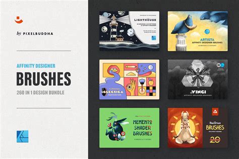 The Mighty 260+ Uniquely Textured Affinity Brushes Bundle - Epic Bundle