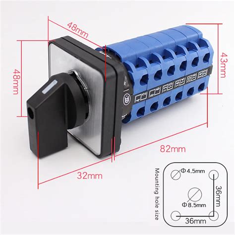 Buy Generic 1Pcs Changeover Switch 3 Position 24 Terminals LW26-20 D606 ...