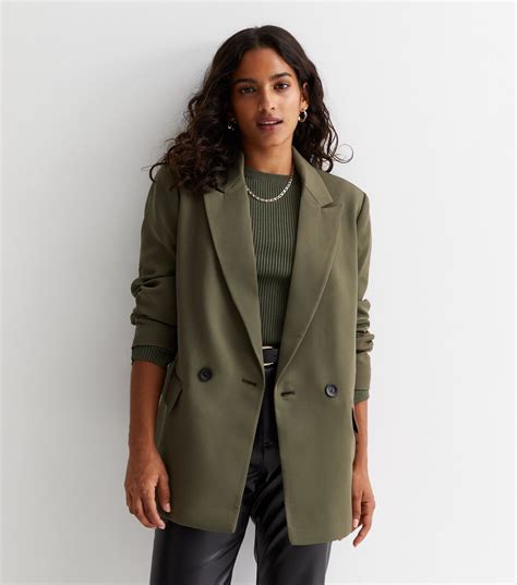 Petite Khaki Oversized Blazer | New Look | Blazer outfits for women ...