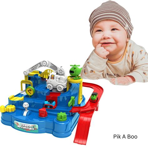 Pik A Boo Train Track Adventure Playset Interactive Vehicle Toy – The ...