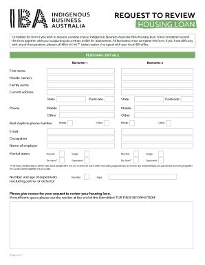 AU IBA Request To Review Housing Loan 2019-2026 - Fill and Sign ...