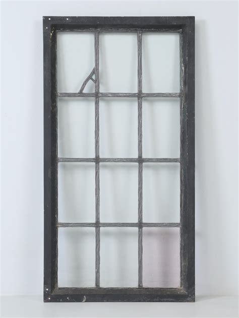 Antique Leaded Glass Window in Steel Frame Well Constructed c1920's For ...