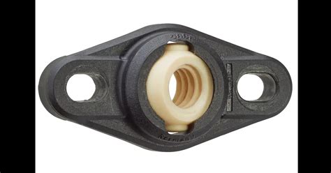 drylin® spherical high helix lead screw nut with flange housing, EFOM