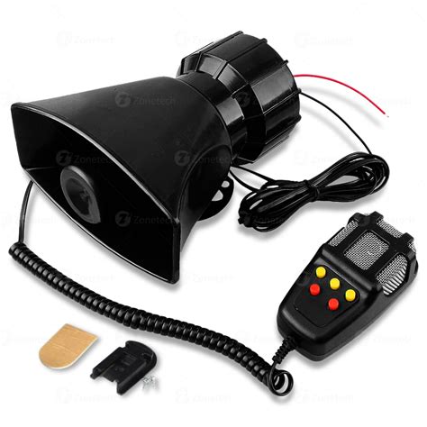 Zone Tech 5 Tone Sound Car Siren Vehicle Horn With Mic | Desertcart INDIA