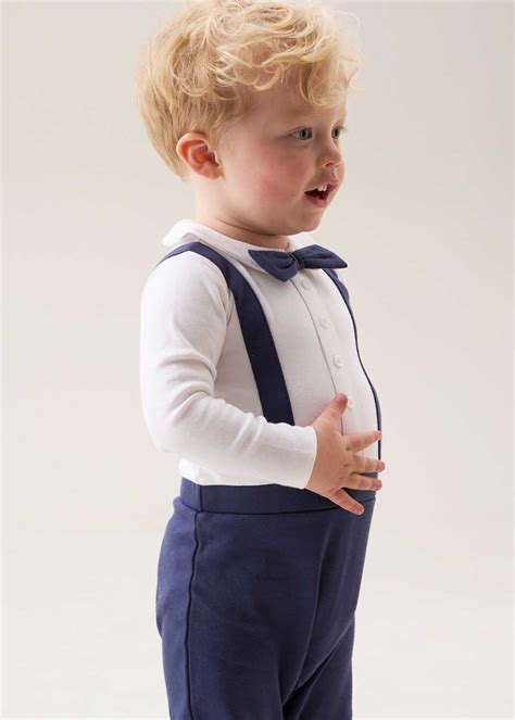 Angel & Rocket Baby Boys Solid Navy Sleepsuits