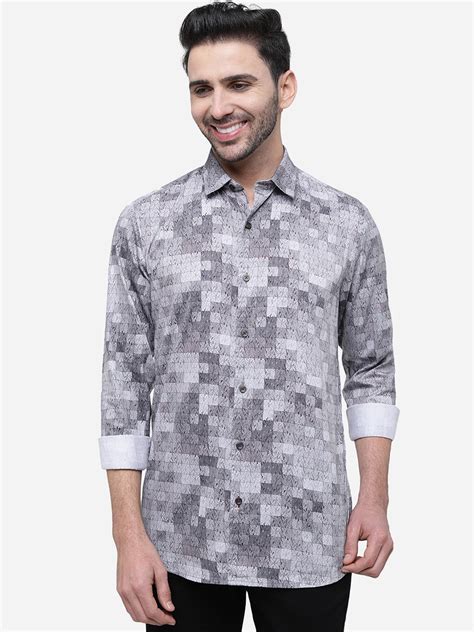 Buy JADE BLUE Slim Fit Printed Cotton Casual Shirt - Shirts for Men 22005990 | Myntra