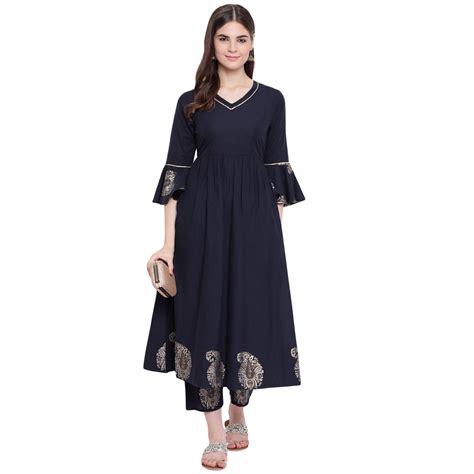 Buy Khushal K Women's Cotton Kurta With Palazzo Pant Set at Amazon.in