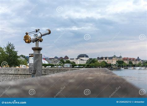 Tourist Telescopes, Observation Binoculars Editorial Photography - Image of city, observation ...