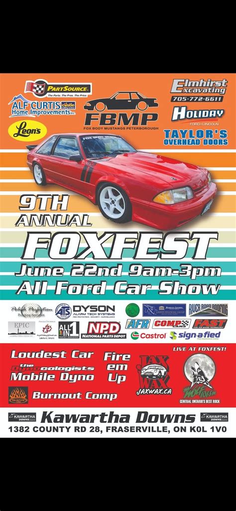 Foxfest 9th Annual All Ford Carshow , Kawartha Downs Ltd, Peterborough ...
