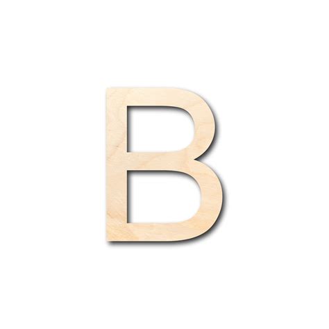 Unfinished Wood Arial Letter B Shape - Craft - up to 46" DIY 16" / 1/2" - Walmart.com