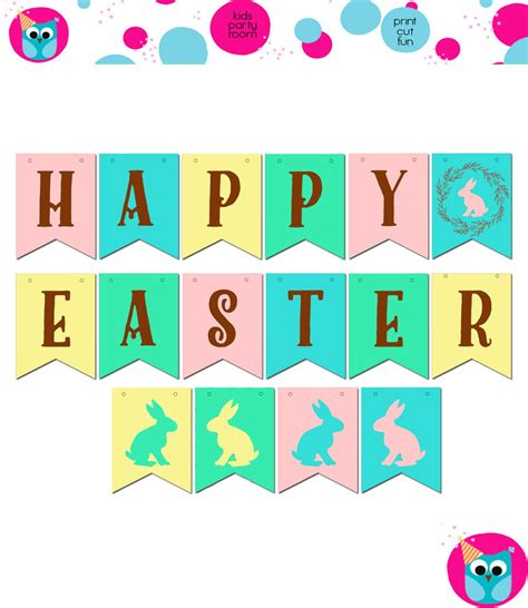Happy Easter Printable Banner - Free Math Worksheet Printable