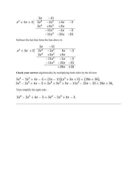 SOLUTION: Polynomial division examples - Studypool
