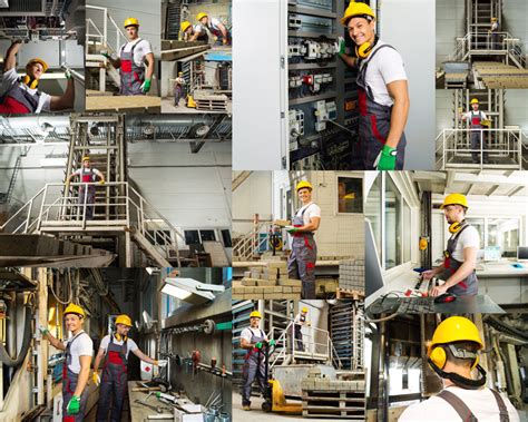 技术人员在工厂里工作高清摄影大图-千库网