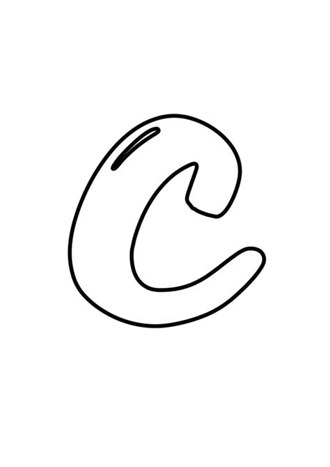 Download Printable Bubble Letter C - Bubble Letters