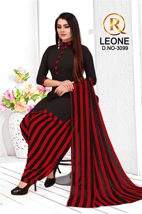R Leone Synthetic Selection Synthetics Designer Dress Material ...