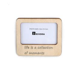 Wood Veneer Photo Frame Fridge Magnet Collection Of Moments | Fridge ...