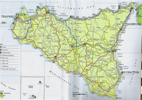 Map of sicily sicily italy map maps of sicily best of sicily travel ...
