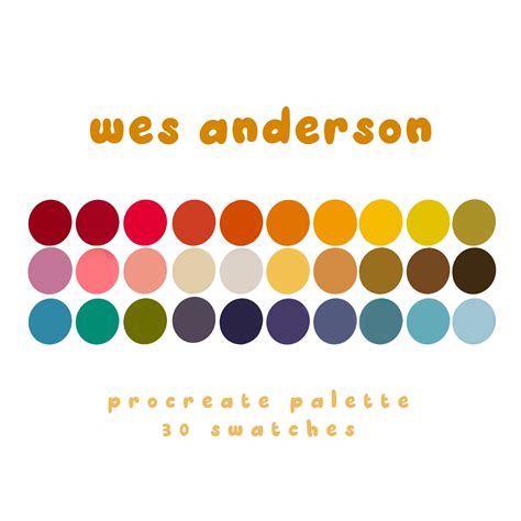 Wes Anderson Color Palette