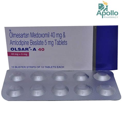 OLSAR A 40MG TABLET Price, Uses, Side Effects, Composition - Apollo ...