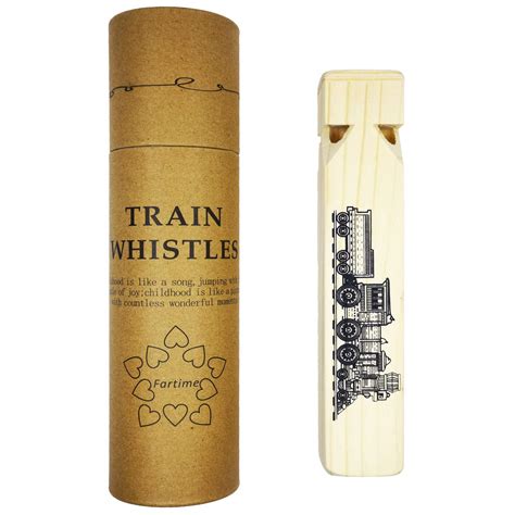 Fartime Wooden Train Whistle With A Beautiful Gift Box, 4 Tone Toddlers ...