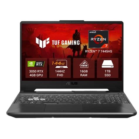 ASUS TUF Gaming A16 AMD Ryzen 7 7445HS 16GB1TB 16"FHD 6GB RTX 4050 GPU ...