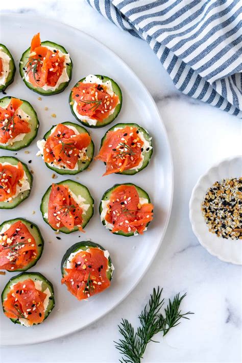 Smoked Salmon Cucumber Bites - Fresh Apron