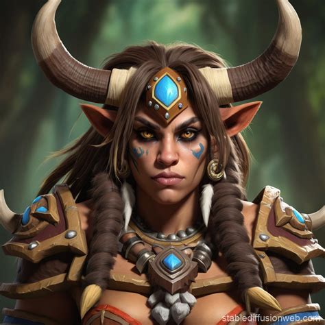 Tauren Female World of Warcraft Character | Stable Diffusion Online