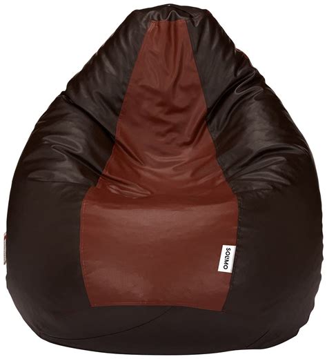 Amazon Brand - Solimo XL Bean Bag Cover Without Beans (Brown and Tan ...