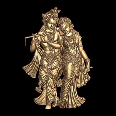 Divine Radha Krishna 3D Model Digital Download