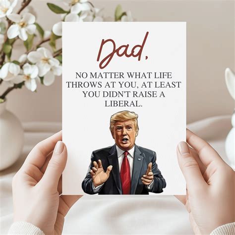 Funny Father’s Day Card From Son or Daughter, Trump Conservative Joke ...