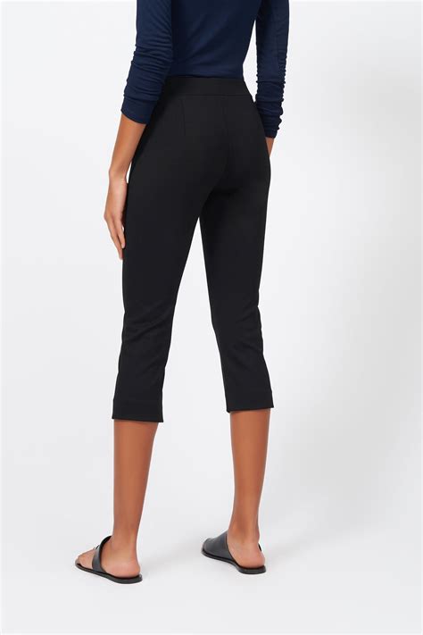 Pintuck Ponte 3/4 Pant in Black Ponte – KAL RIEMAN