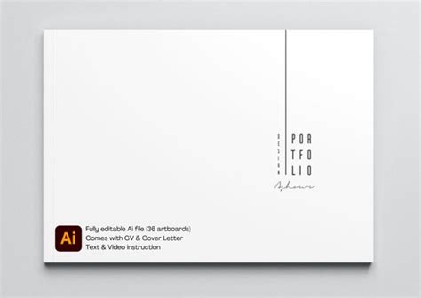 Minimalist Design Portfolio Template Bundled With CV Cover - Etsy India