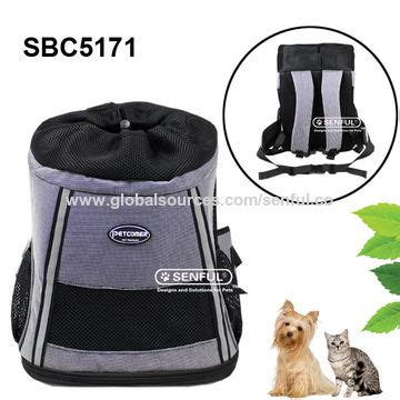 Nylon Double gray pet dog front pet carrier | Global Sources
