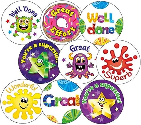 Stone Melon School Reward Stickers 144 Well Done Spelling Star Stickers ...