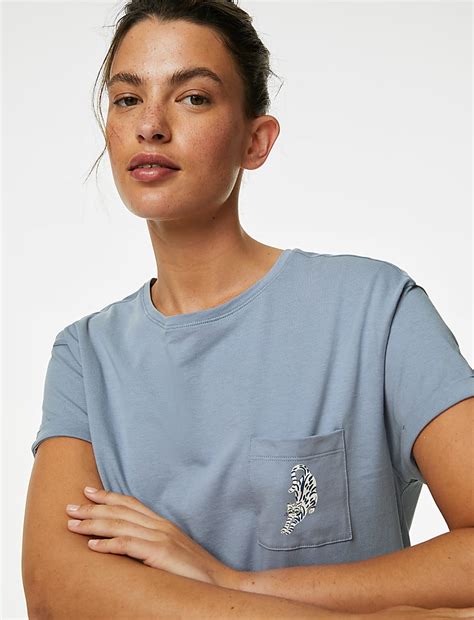 Buy Pure Cotton Cat Print Pyjama Set at Marks & Spencer
