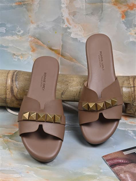 Women Tan Solid Sandals – ShoeTree