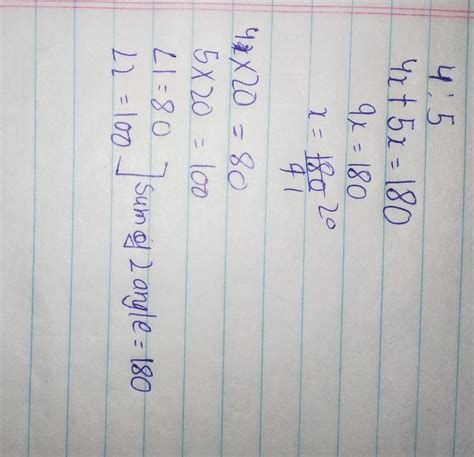 the ratio of two conjuact angle is 4:5 then find the angle - Brainly.in