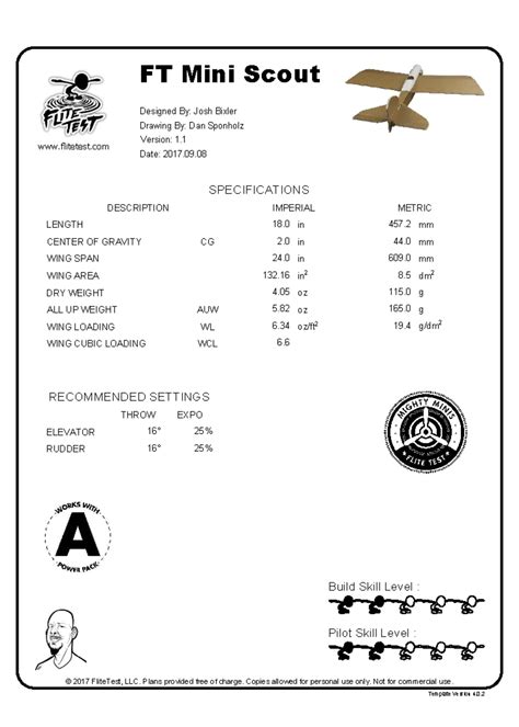 FT Mini Scout v1 - Drawing and plan of rc models - FT Mini Scout ...