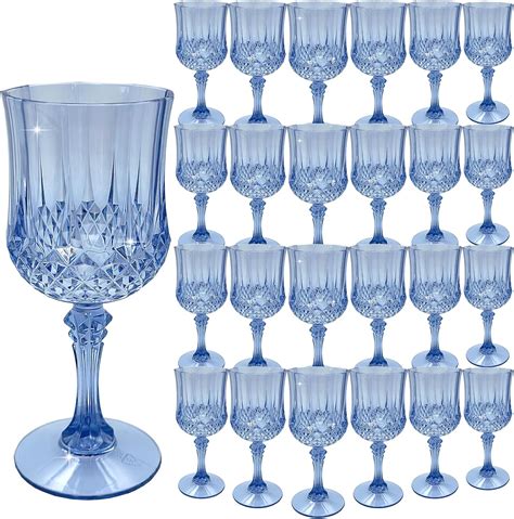Amazon.com | LEYIQU Plastic Wine Glasses，Plastic Goblets Vintage Style ...