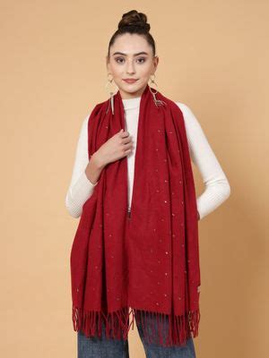 Buy Mafadeny Winter Wrap Maroon Stole Cozy Comfort In Subtle Elegance ...