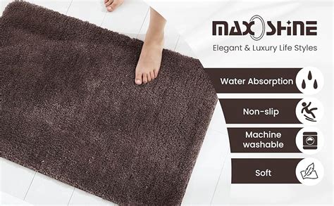 Buy MAXOSHINE Microfiber Bathroom Mat Anti Skid-Highly Absorbent Super ...