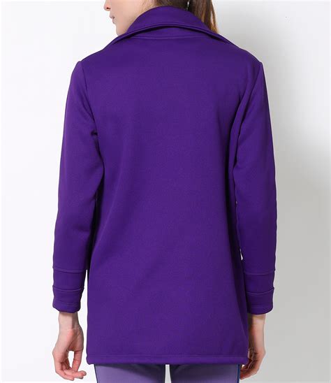 French Violet Long Thermal Jacket - Yogue Activewear