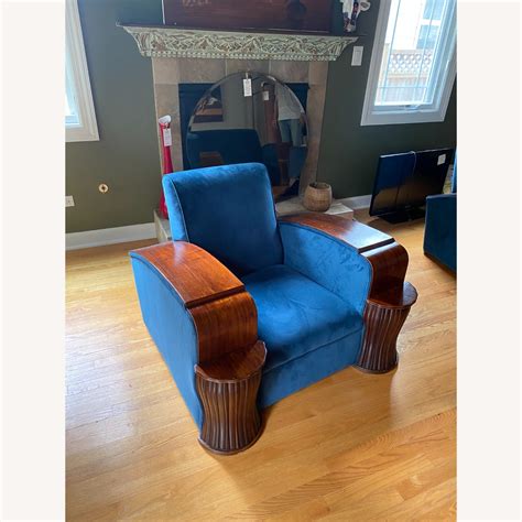 Newly upholstered refurbished Art Deco chairs - AptDeco