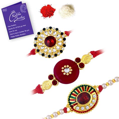 Sukkhi Spectacular Gold Plated Rakhi Set for Men - Sukkhi.com