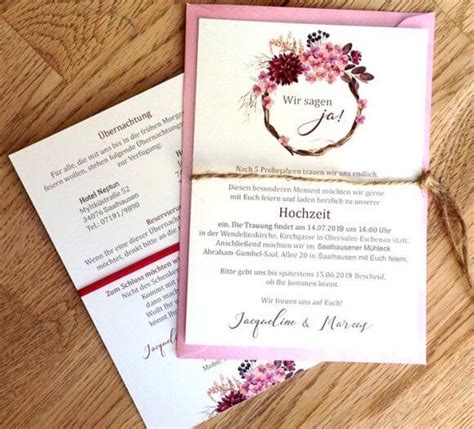 Einladung Hochzeit Individuell Gestalten