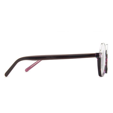 Buy Silver Purple Tortoise Purple Full Rim Geometric Vincent Chase ...
