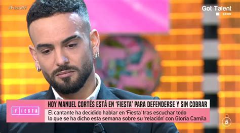 Manuel Cortés, entre lágrimas, lanza un duro reproche a Gloria Camila ...