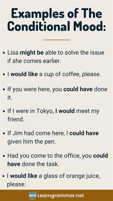 Image result for Conditional Mood Examples