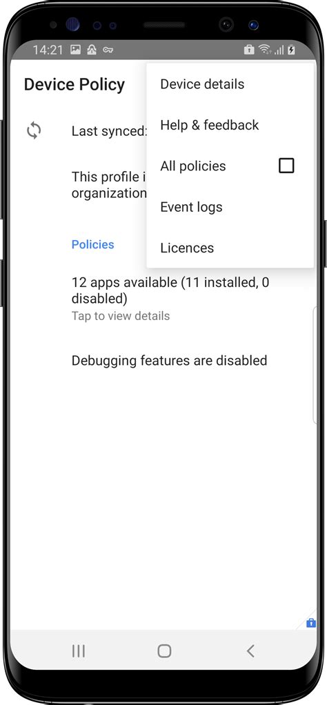 Device Management and Privacy Screen Android Intune Company 的图像结果